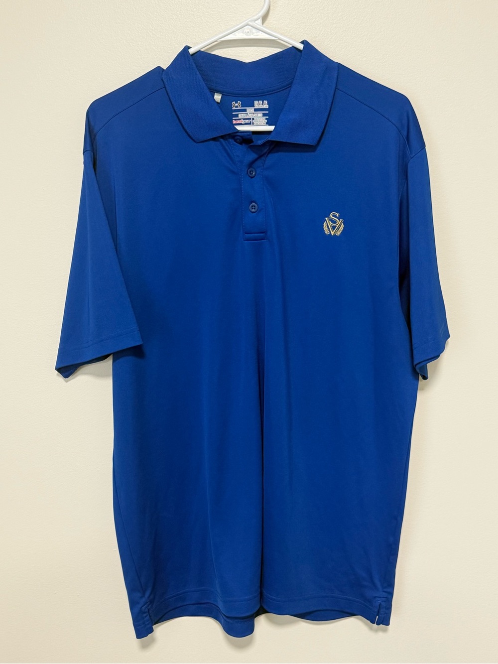 Under Armour HeatGear Men’s Large Sage Valley Golf Club Polo Blue